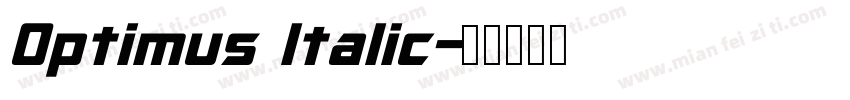 Optimus Italic字体转换